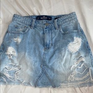 hollister jean skirt